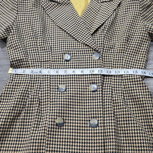 Alyn Paige Vintage 80s Houndstooth Blazer Skirt Suit Set USA Made - Picture 10 of 14